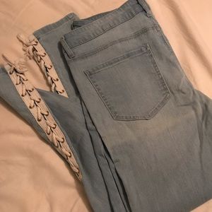 Forever 21 Jeans- Lower Leg Lace Up